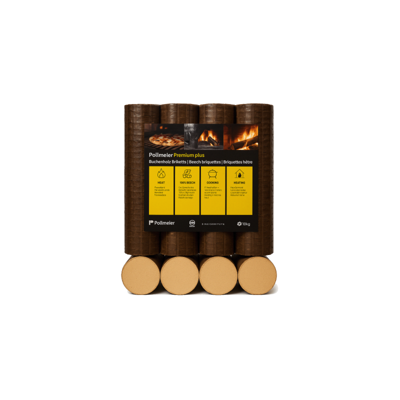 Briquettes 100% Hêtre Premium - 960kg (96 sacs de 10 kg) – Image 2